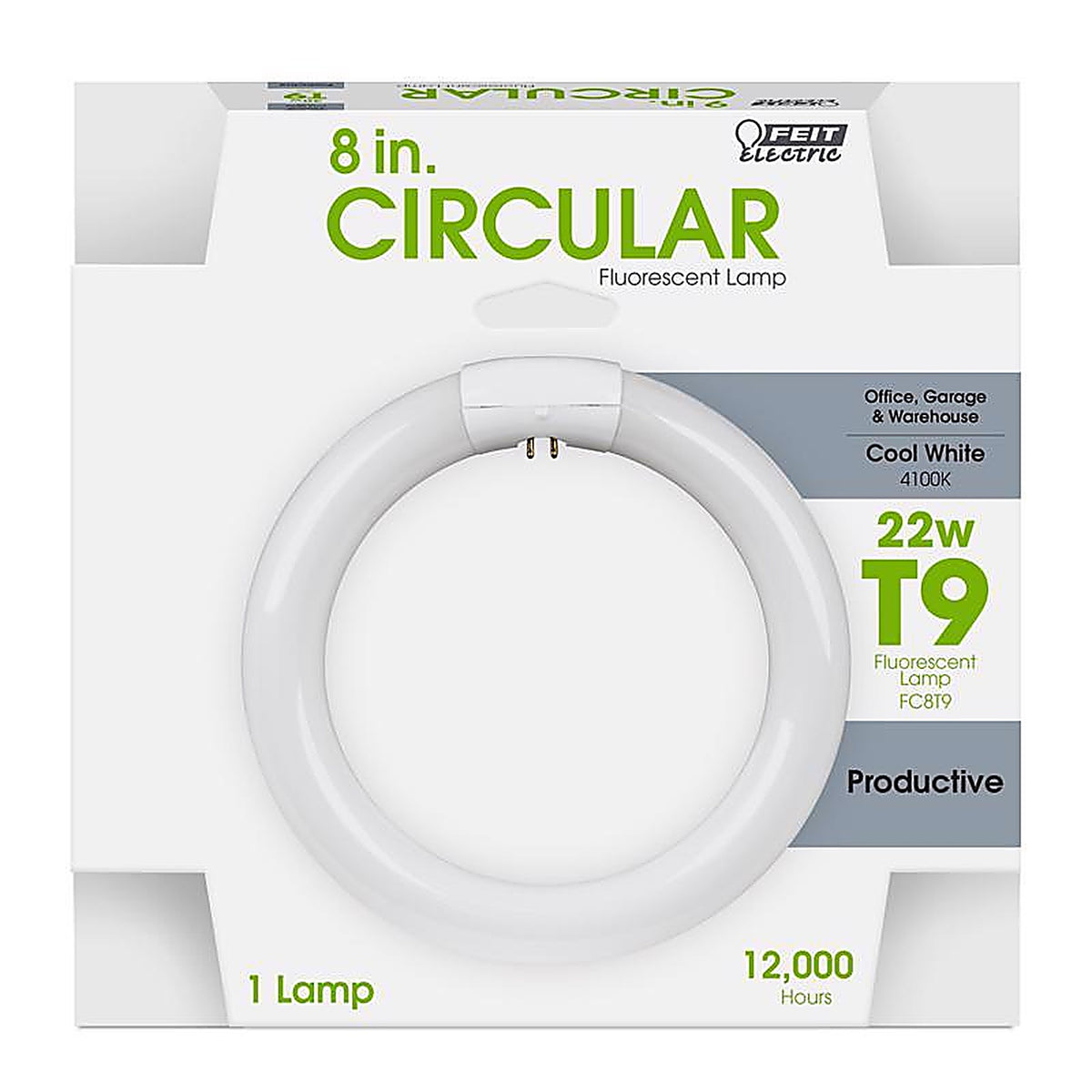 Feit - FC8T9/CW - Legacy Bulbs 22 W T9 8.3 In. D X 8.3 In. L Circline Fluorescent Bulb Cool White Circular 4100 K