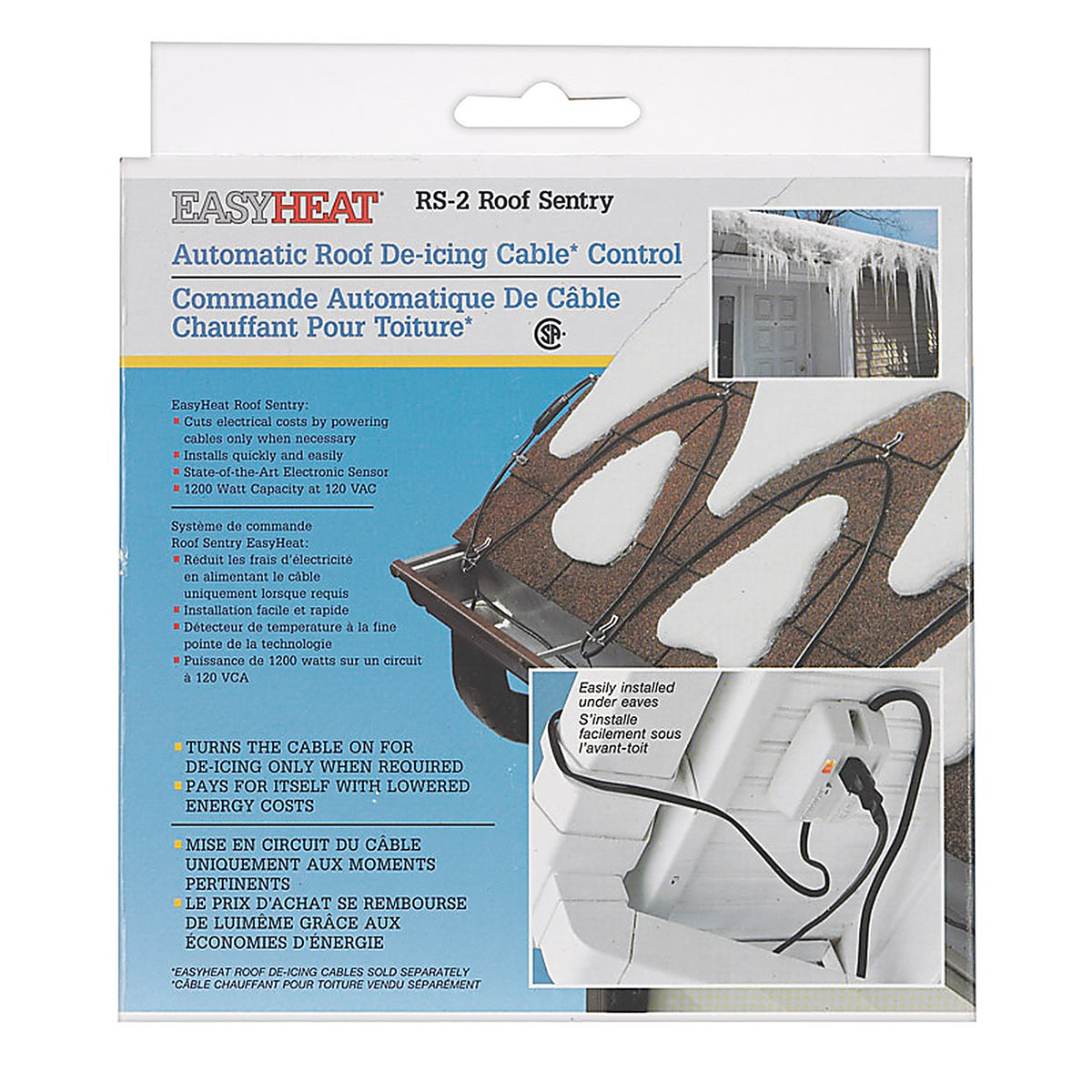 Easy Heat RS-2 ADKS Self Regulating Automatic De-Icing Cable Control For Roof and Gutter
