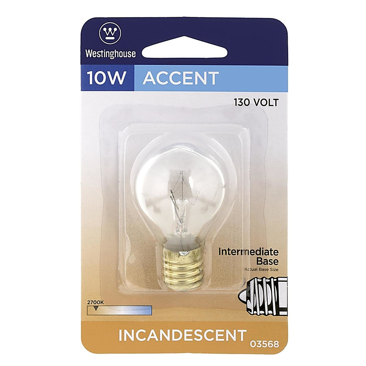 Westinghouse - 0356800 - 10 W S11 Specialty Incandescent Bulb E17 (Intermediate) White 1 Pack
