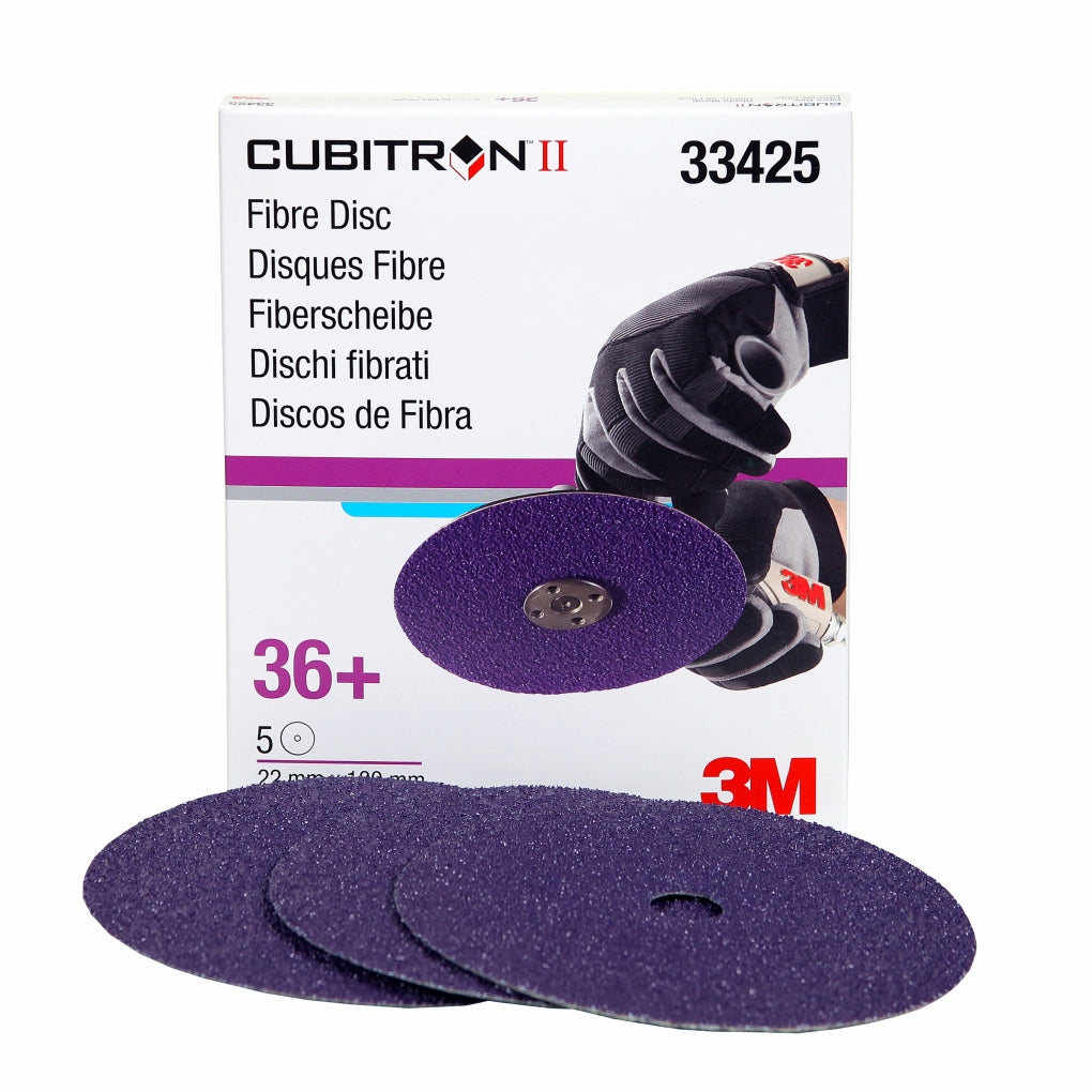 3M 33425 Cubitron II Abrasive Fibre Disc, 7 in x 7/8 in, 36+, 5 discs per box 60455081889