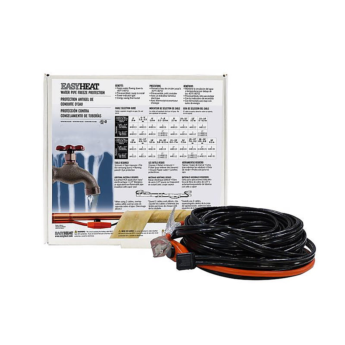 Easy Heat AHB019A AHB 9 ft. L Heating Cable For Water Pipe