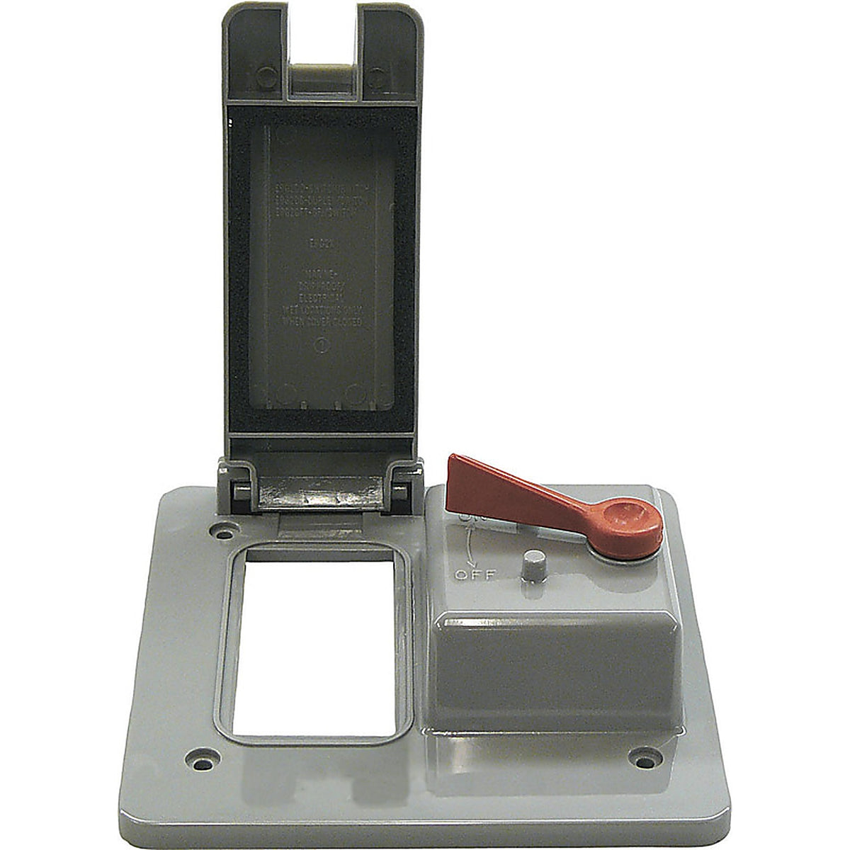 Cantex 5133345B Rectangle PVC 2 gang Electrical Cover For 1 GFCI Receptacle and 1 Toggle Switch