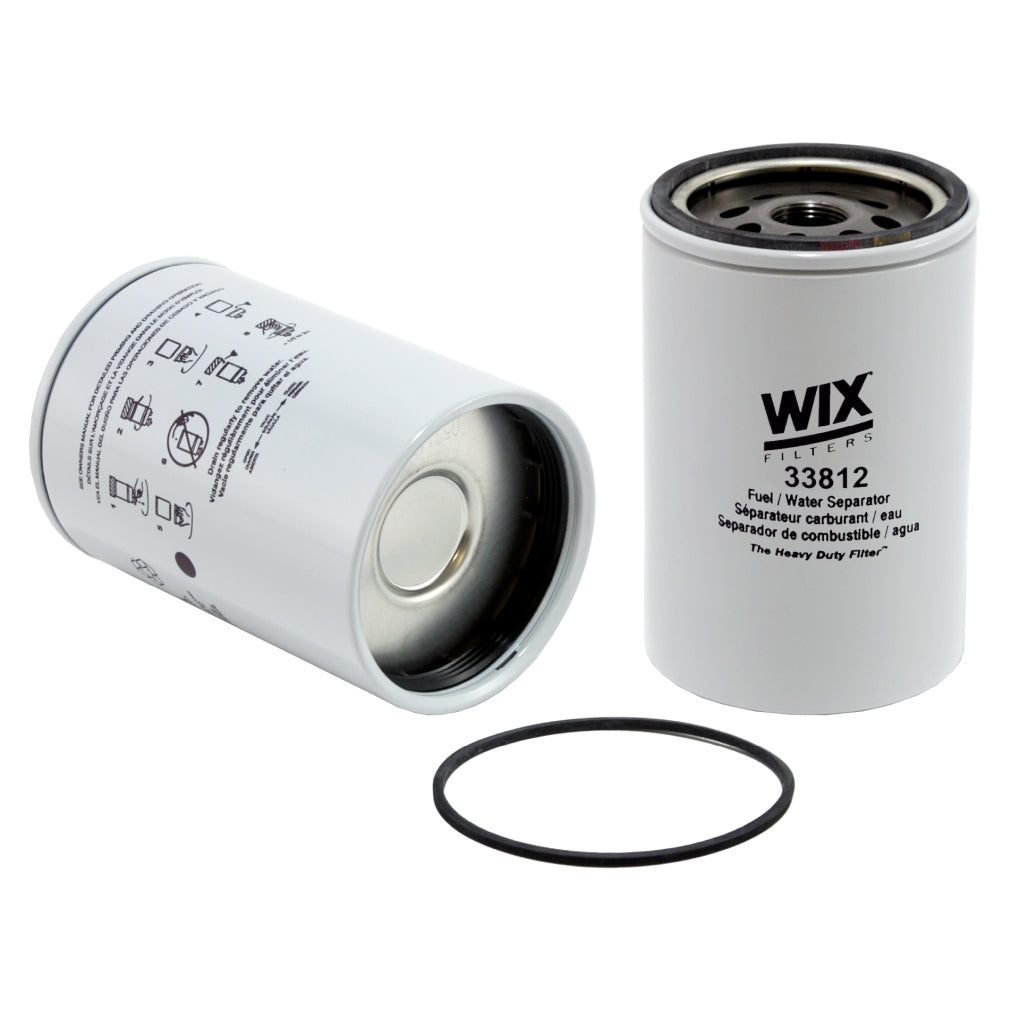 WIX 33812 Spin On Fuel Water Separator w/ Open End Bottom