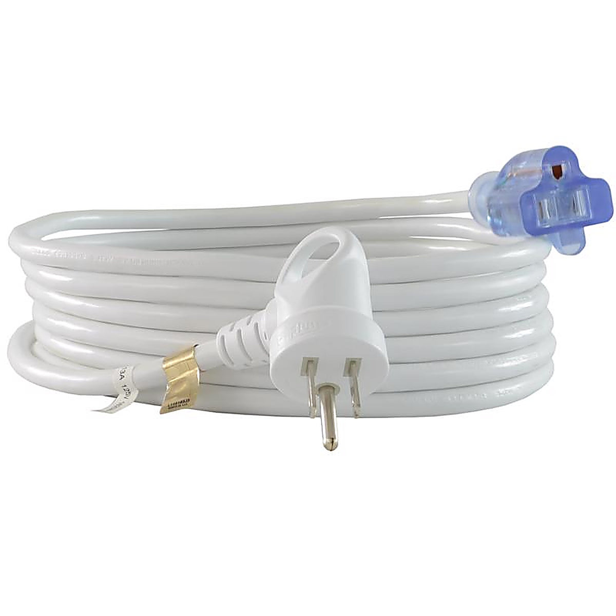 Conntek - 24161-180 - Indoor 15 Ft. L White Extension Cord 16/3 Sjtw