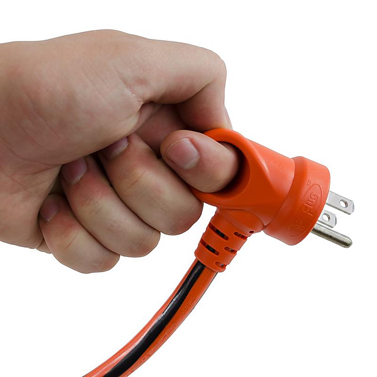 Conntek - 24322-600 - Indoor or Outdoor 50 Ft. L Black/Orange Triple Outlet Cord 12/3 Sjtw