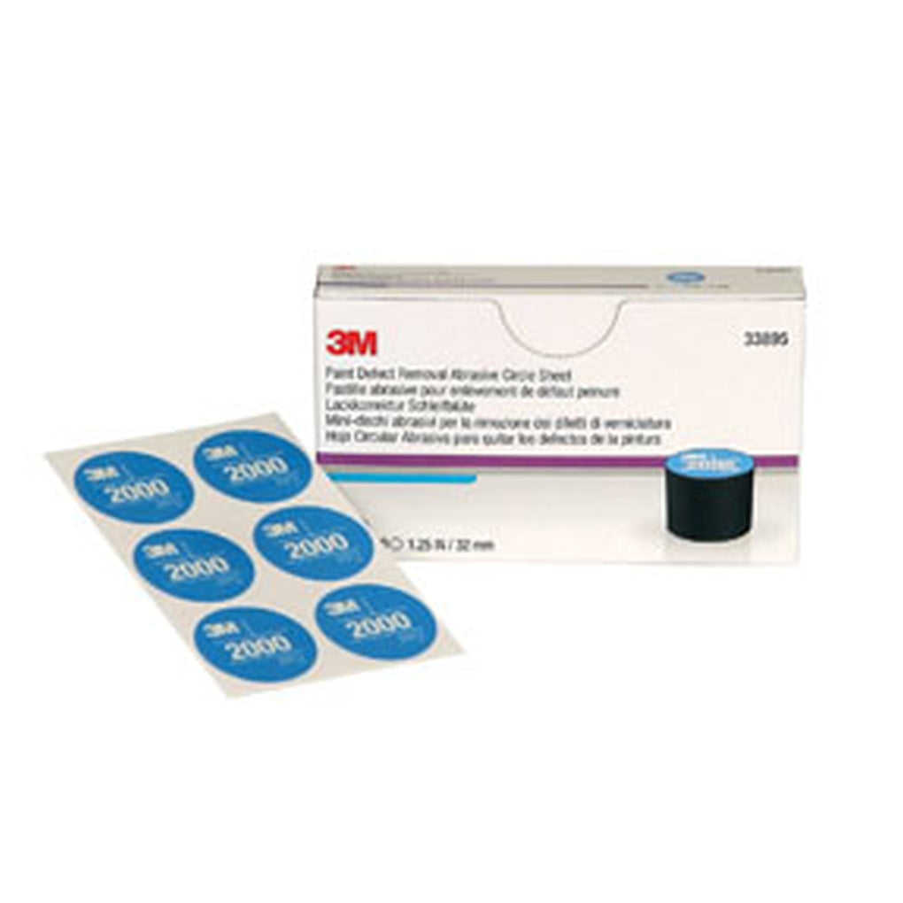 3M 33895 Paint Defect Removal Abrasive 2000 Circle, 32 mm, 10 sheets per box 60455083083