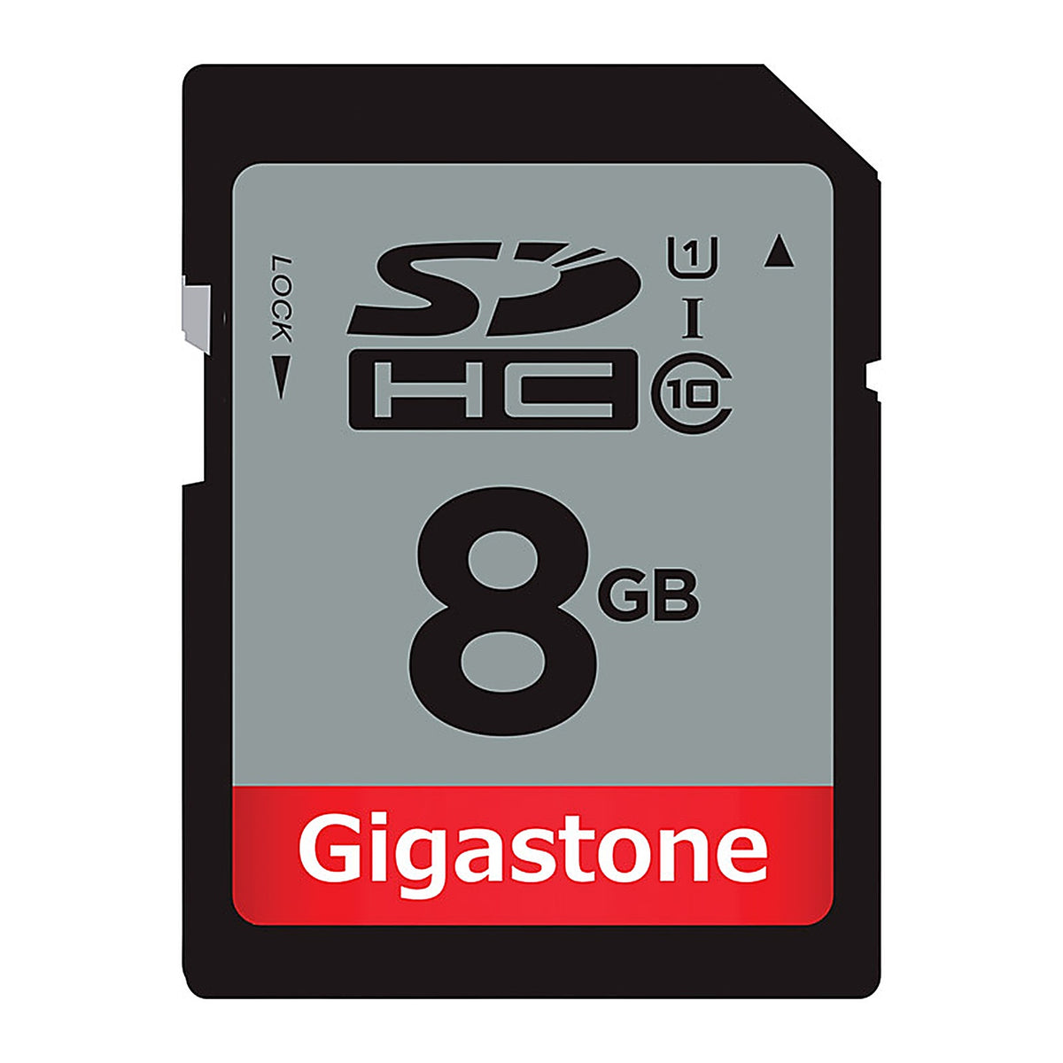 Gigastone GS-SDHC1008G-R SD Flash Memory Card 1 pk