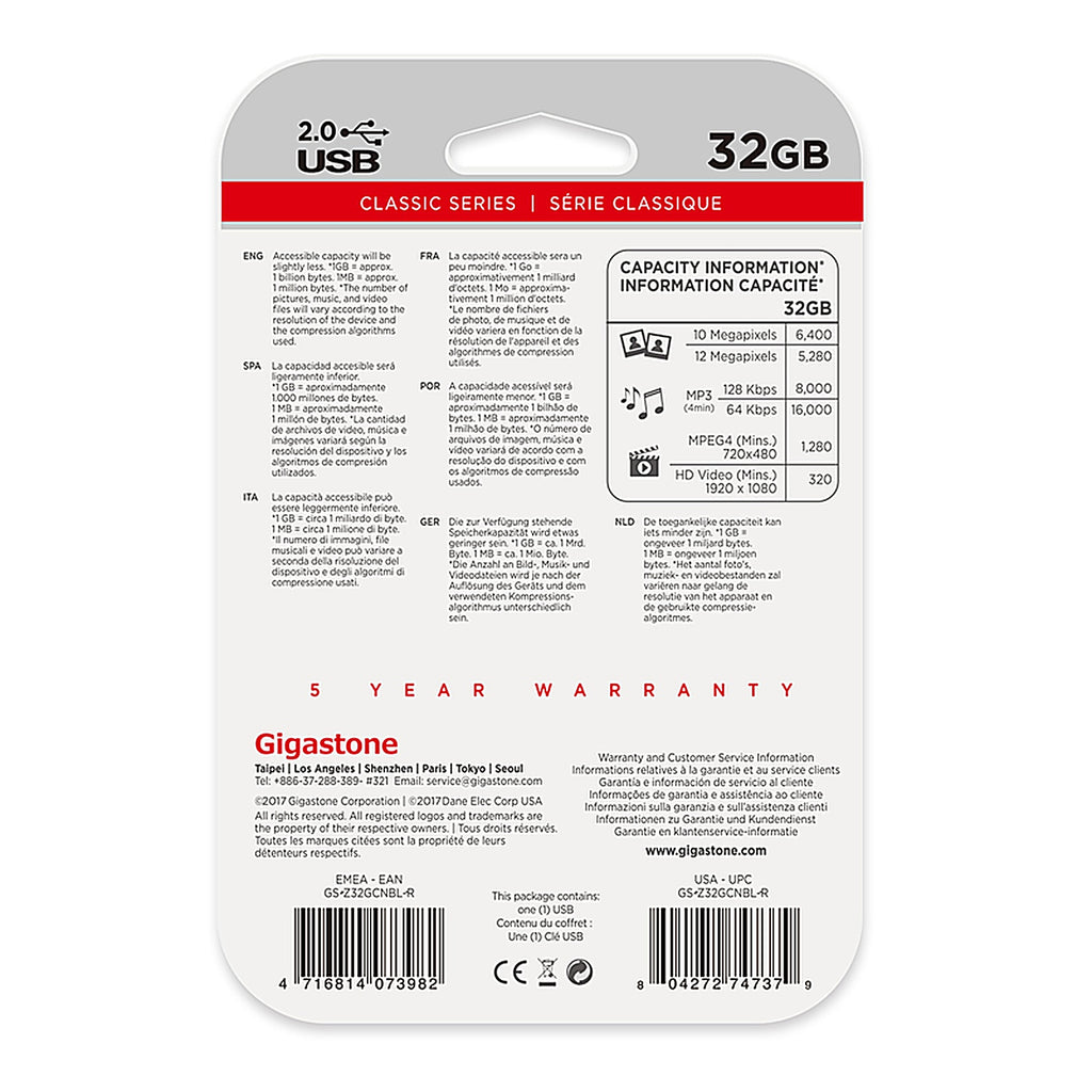 Gigastone GS-Z32GCNBL-R Flash Drive 32 1 pk