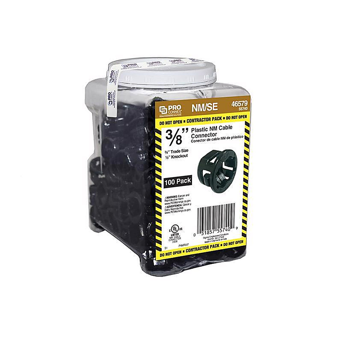 Sigma Electric - 55740 - Proconnex Nm Cable Cable Connector 1/2 In. D 100 Pack