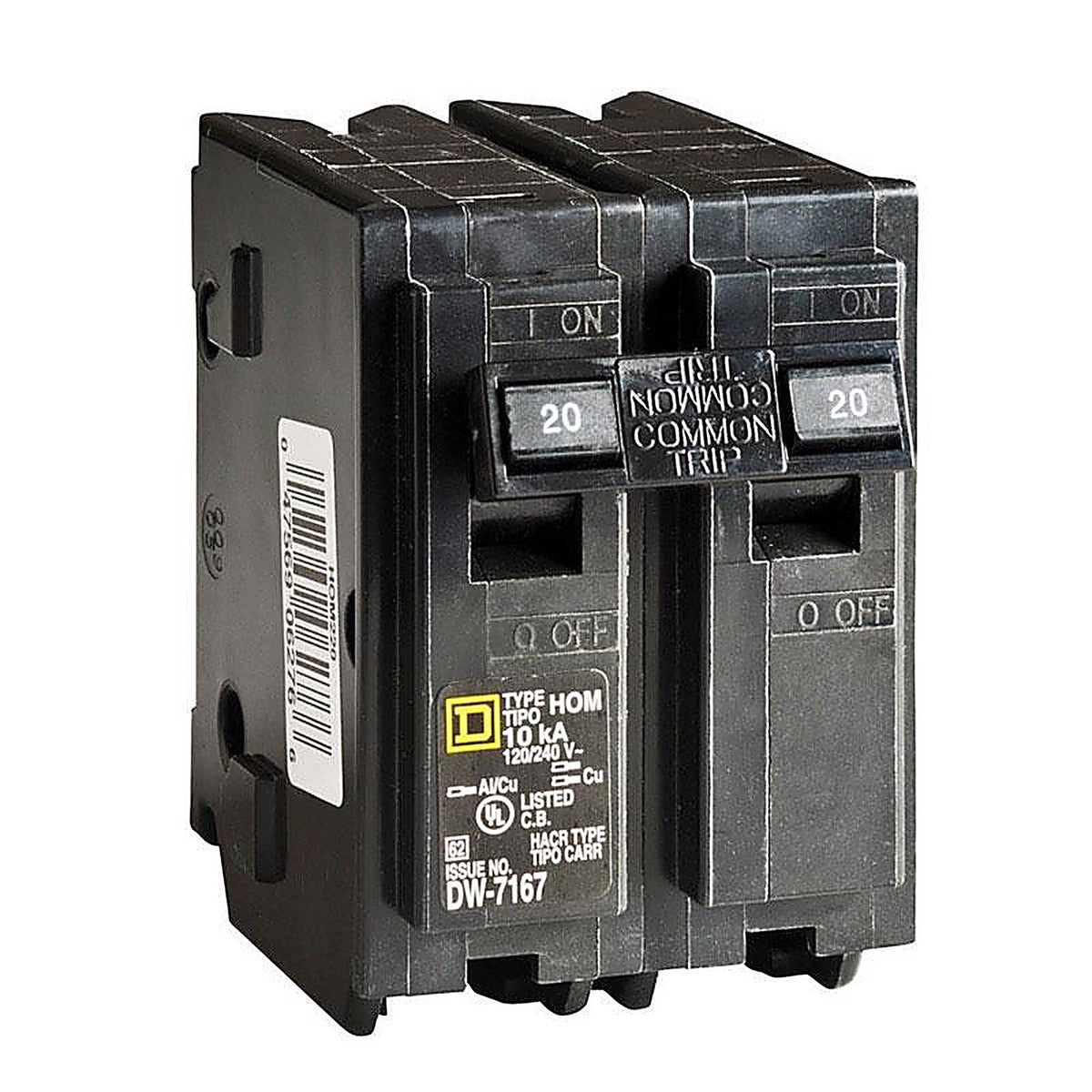 Square D HOM220CP HomeLine 20 amps Surge 2-Pole Circuit Breaker