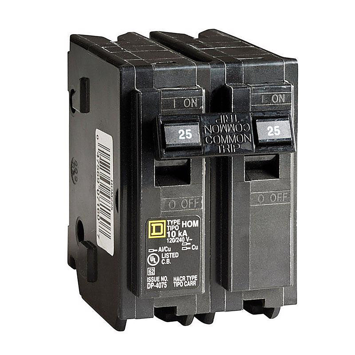 Square D HOM225CP HomeLine 25 amps Surge 2-Pole Circuit Breaker