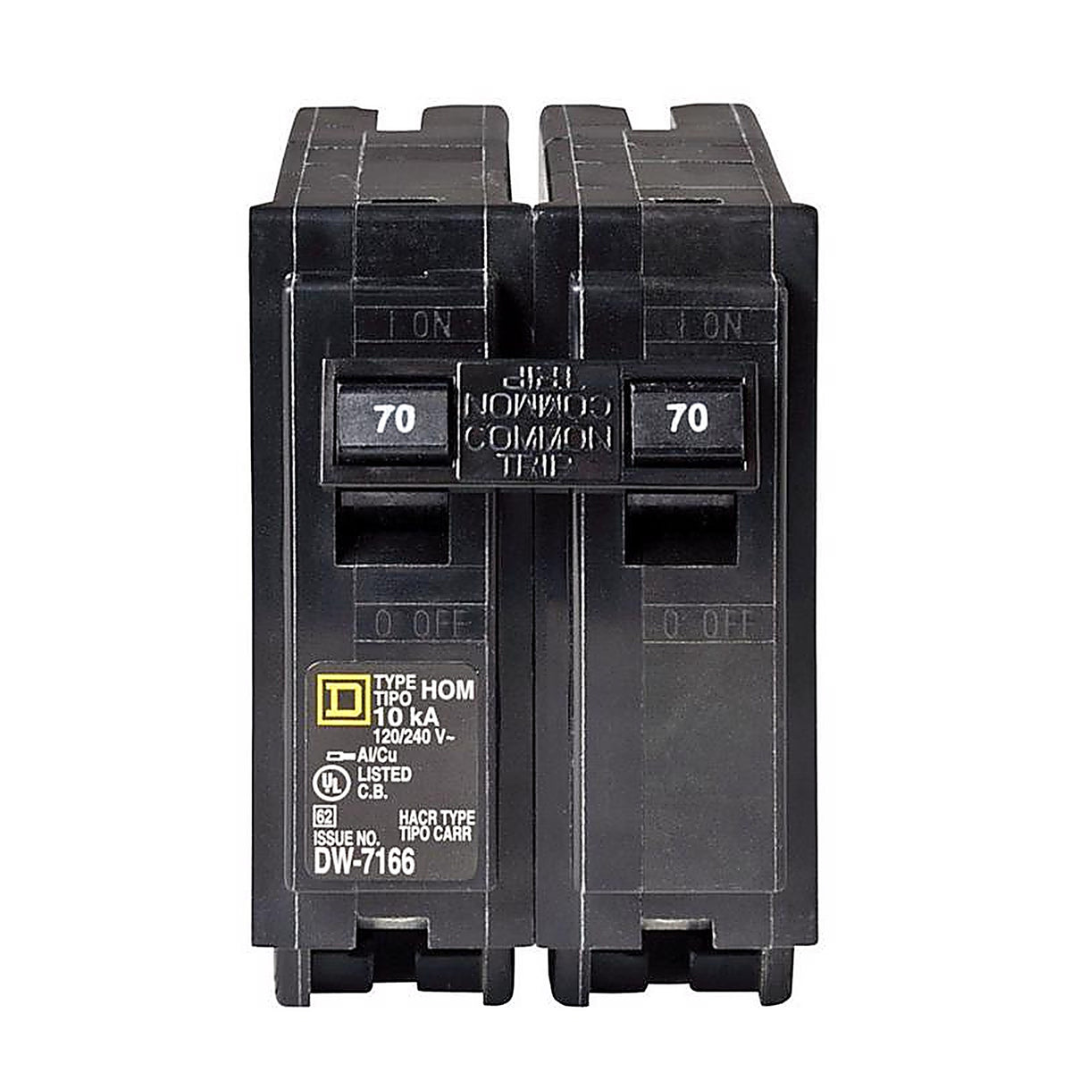 Square D HOM270CP HomeLine 70 amps Plug In 2-Pole Circuit Breaker