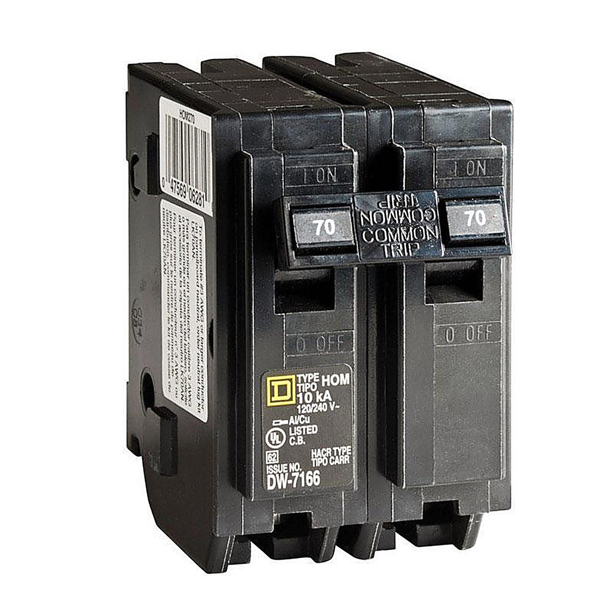 Square D HOM270CP HomeLine 70 amps Plug In 2-Pole Circuit Breaker