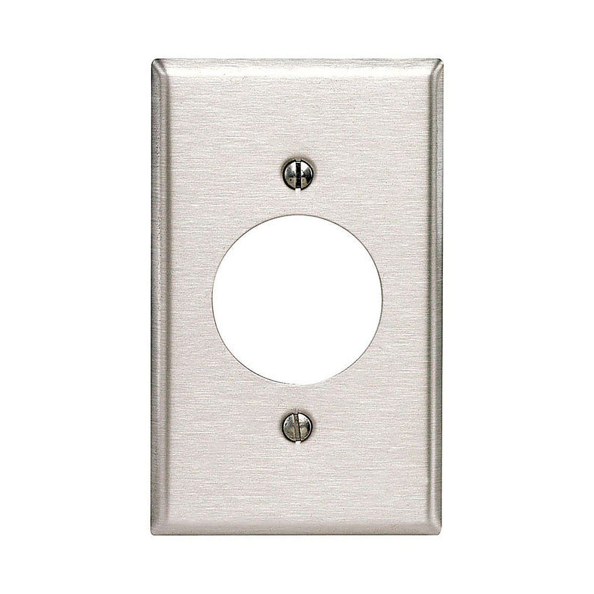Leviton 84020-040 Commercial Silver 1 gang Stainless Steel Outlet Wall Plate 1/Pack