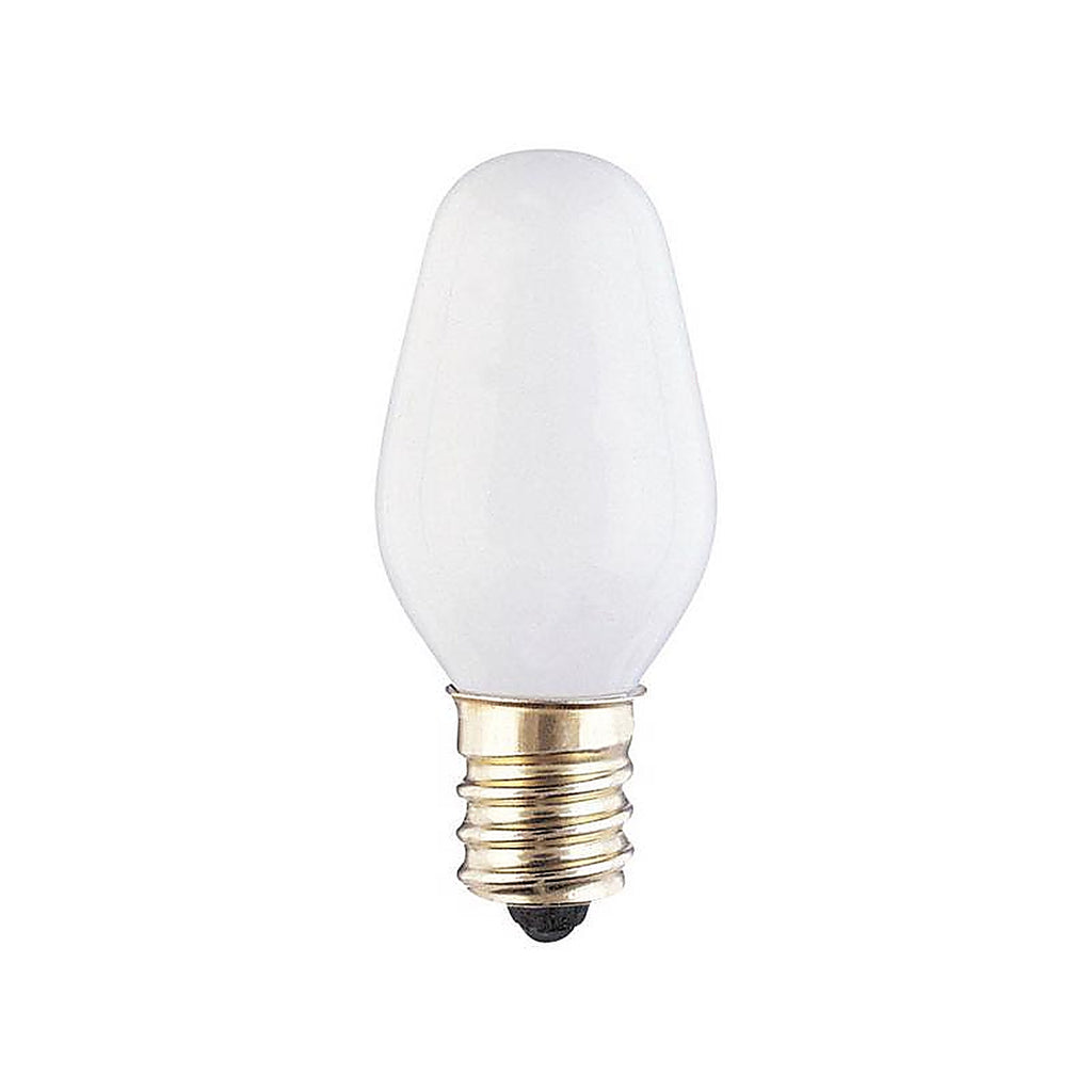 Westinghouse - 0379500 - 4 W C7 Specialty Incandescent Bulb E12 (Candelabra) White 2 Pack