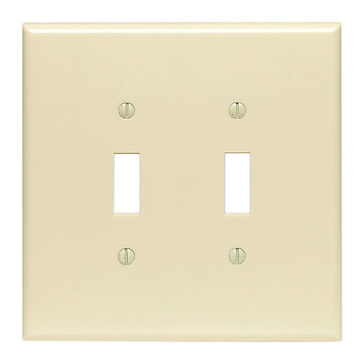 Leviton 86109-000 Ivory 2 gang Thermoset Plastic Toggle Wall Plate 1/Pack