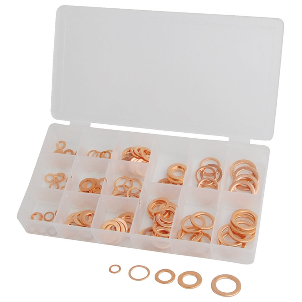 ATD 342 Copper Washer Metric Assortment, 125 Pc