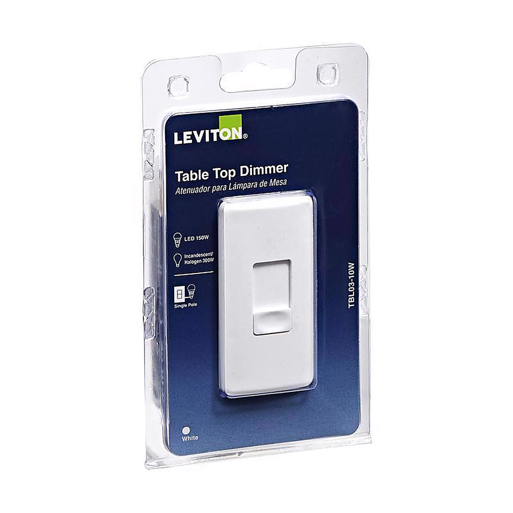 Leviton R12-TBL03-10W White 150/300 watt Slide Dimmer 1/Pack