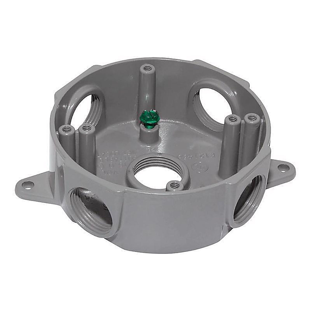 Sigma Electric 143854 5-1/2 in. Round Metallic Weatherproof Box Gray