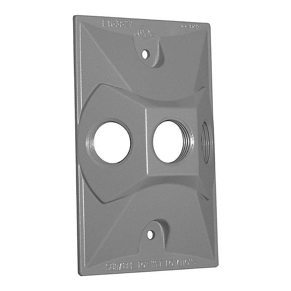 Sigma Electric 14373 Rectangle Metal 1 gang Lampholder Cover For Wet Locations