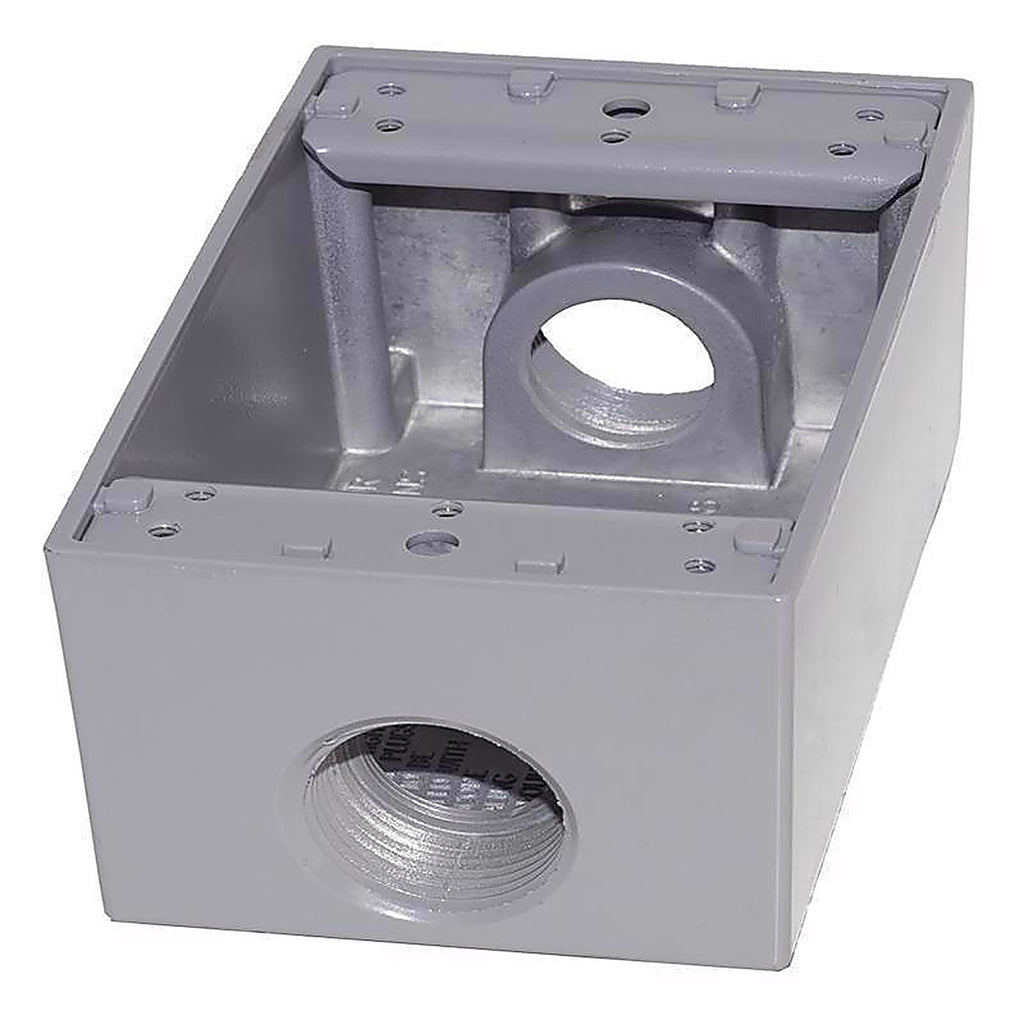 Sigma Electric 14252 4-1/2 in. Rectangle Metallic 1 gang Weatherproof Box Gray