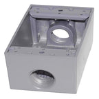 Sigma Electric 14252 4-1/2 in. Rectangle Metallic 1 gang Weatherproof Box Gray