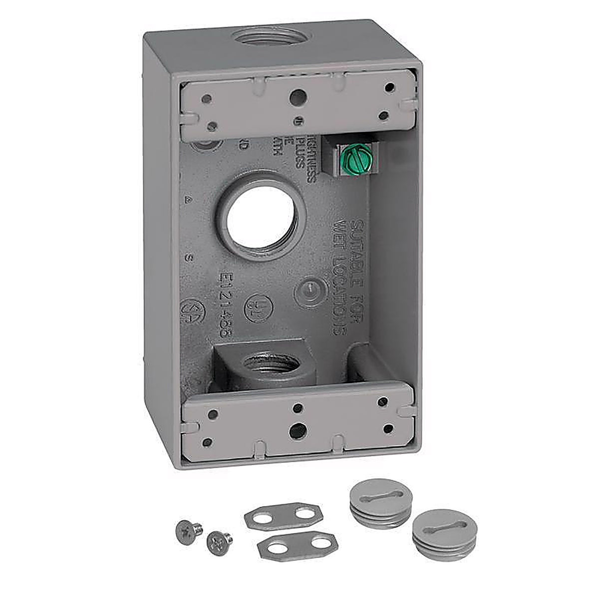Sigma Electric 14250 4-1/2 in. Rectangle Metallic 1 gang Weatherproof Box Gray