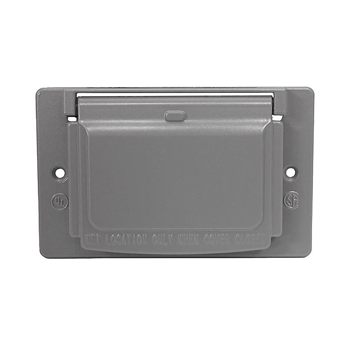 Sigma Electric 14249 Rectangle Metal 1 gang Horizontal GFCI Cover For Wet Locations