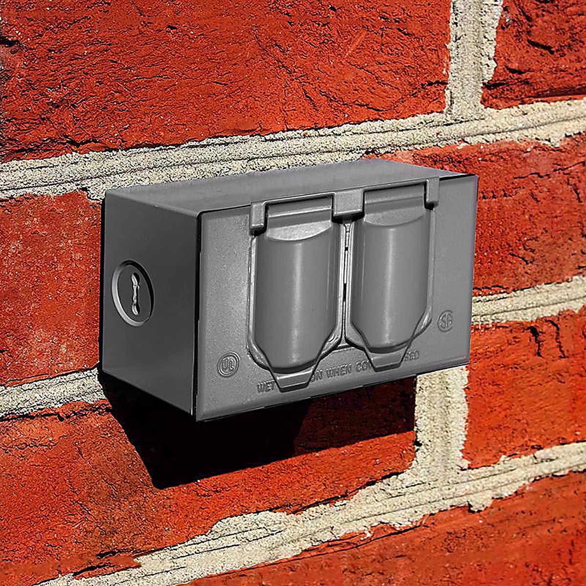 Sigma Electric 14245 Rectangle Metal 1 gang Horizontal Duplex Cover For Wet Locations