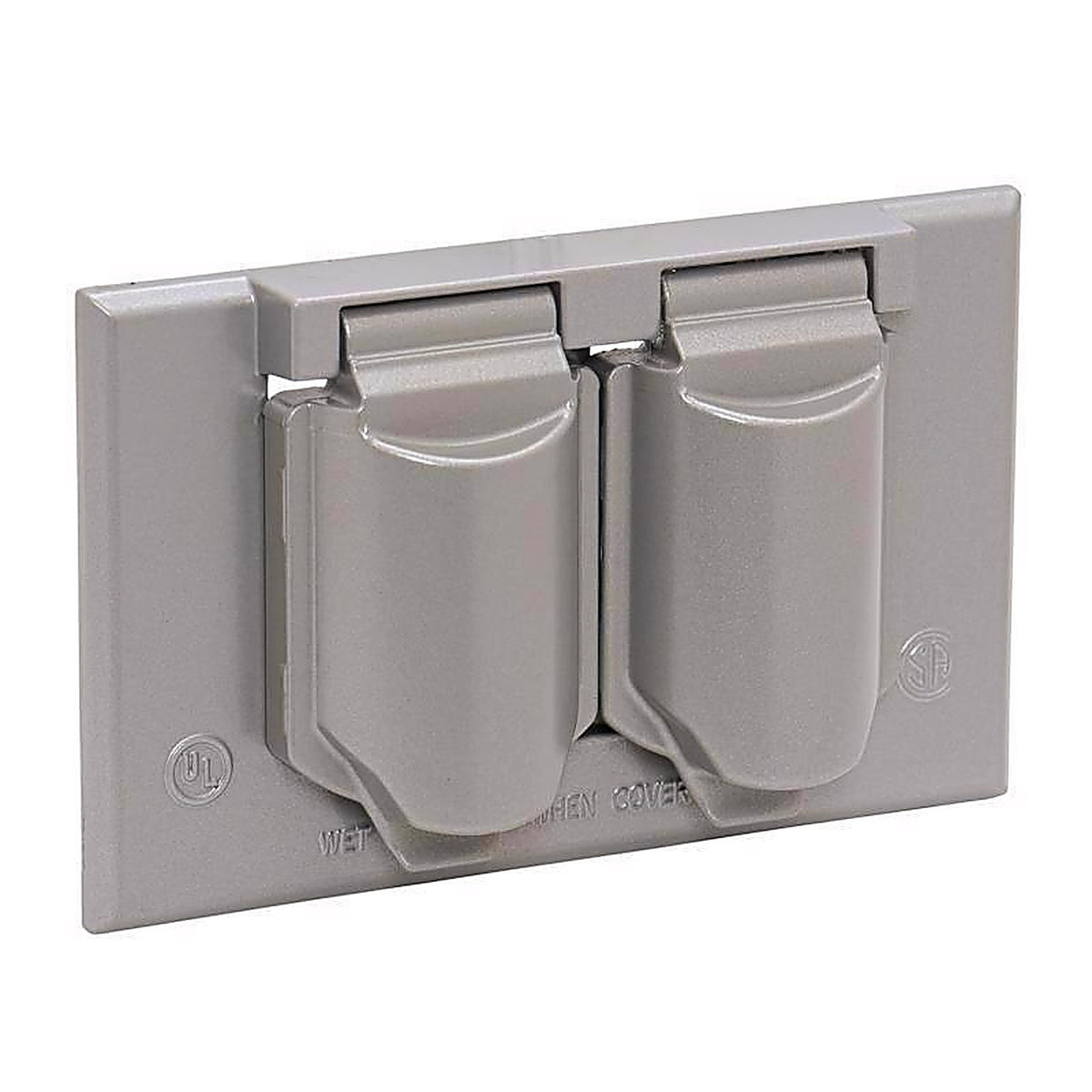 Sigma Electric 14245 Rectangle Metal 1 gang Horizontal Duplex Cover For Wet Locations