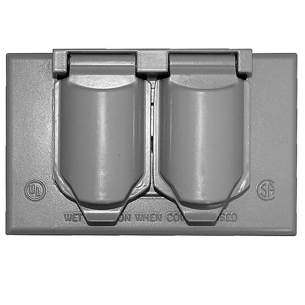 Sigma Electric 14227 Rectangle Metal 1 gang Duplex Outlet Kit For Wet Locations