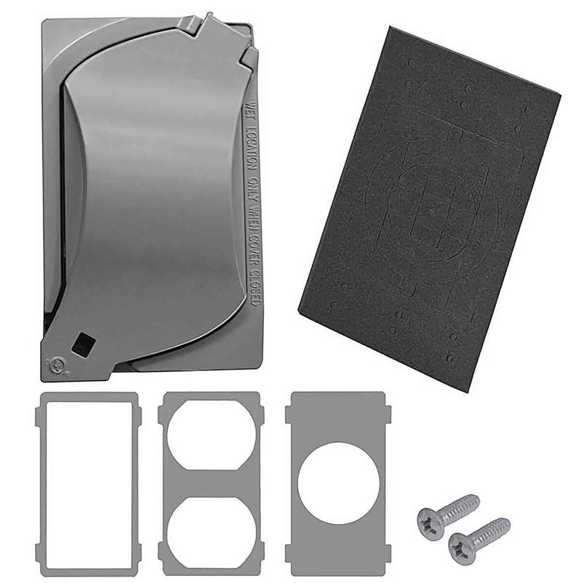 Sigma Electric 14147 Rectangle Metal 1 gang Universal Cover For Wet Locations