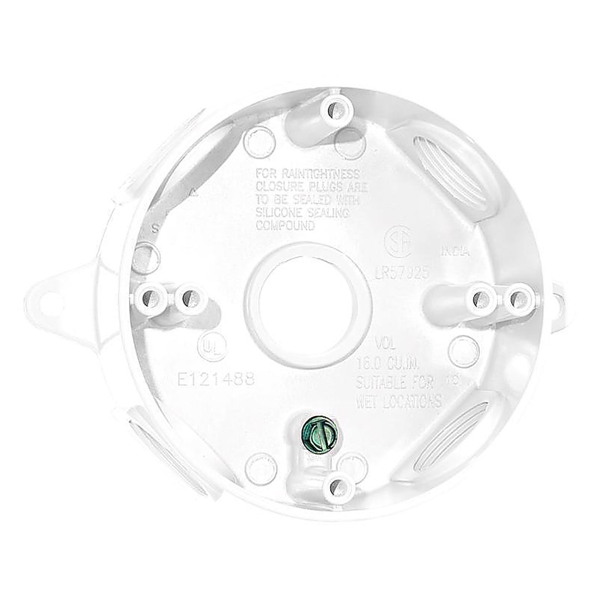 Sigma Electric 143854WH 2-5/16 in. Round Metallic Weatherproof Box White