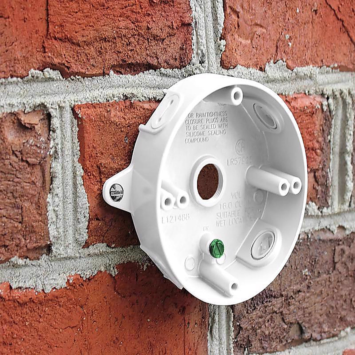 Sigma Electric 143854WH 2-5/16 in. Round Metallic Weatherproof Box White
