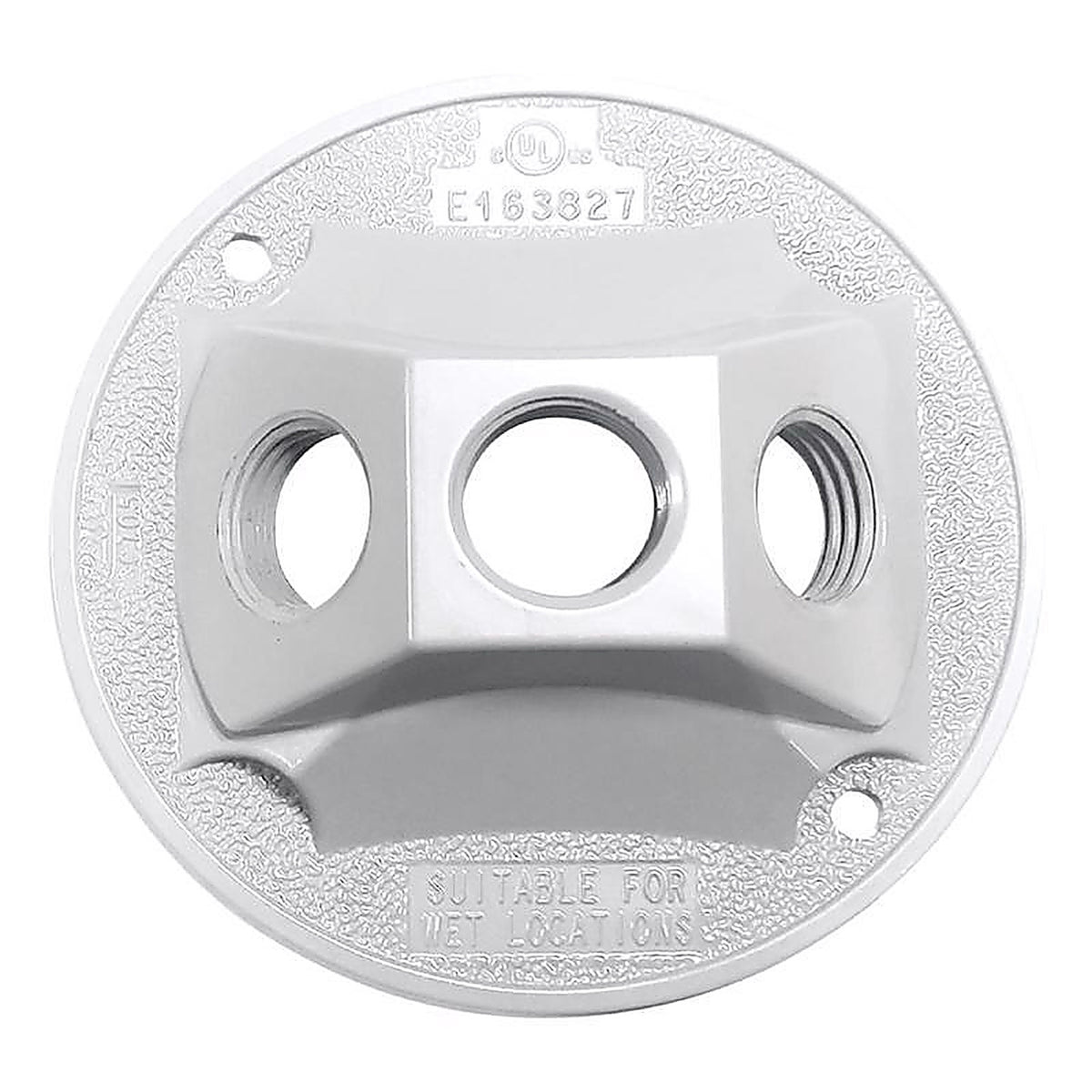 Sigma Electric 14383WH Round Metal Lampholder Cover For Wet Locations