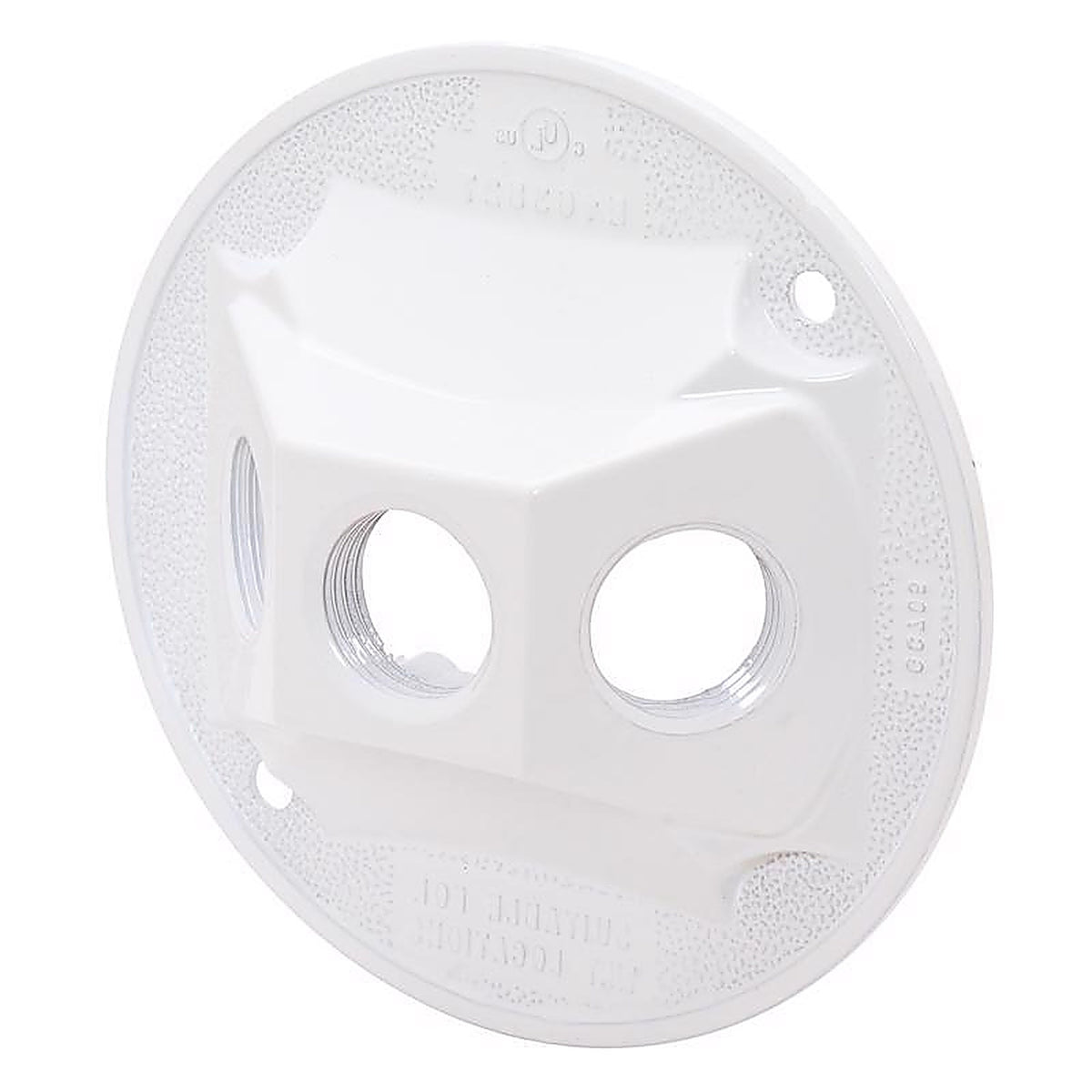 Sigma Electric 14383WH Round Metal Lampholder Cover For Wet Locations