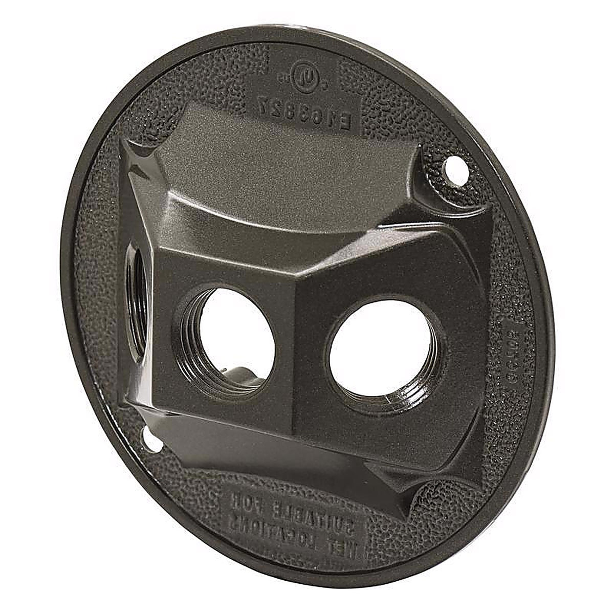 Sigma Electric 14383BR Round Metal Lampholder Cover For Wet Locations
