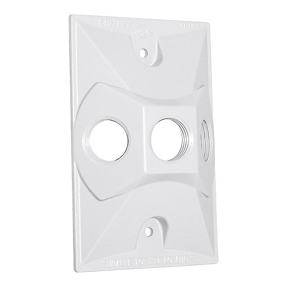 Sigma Electric 14373WH Rectangle Metal 1 gang Lampholder Cover For Wet Locations