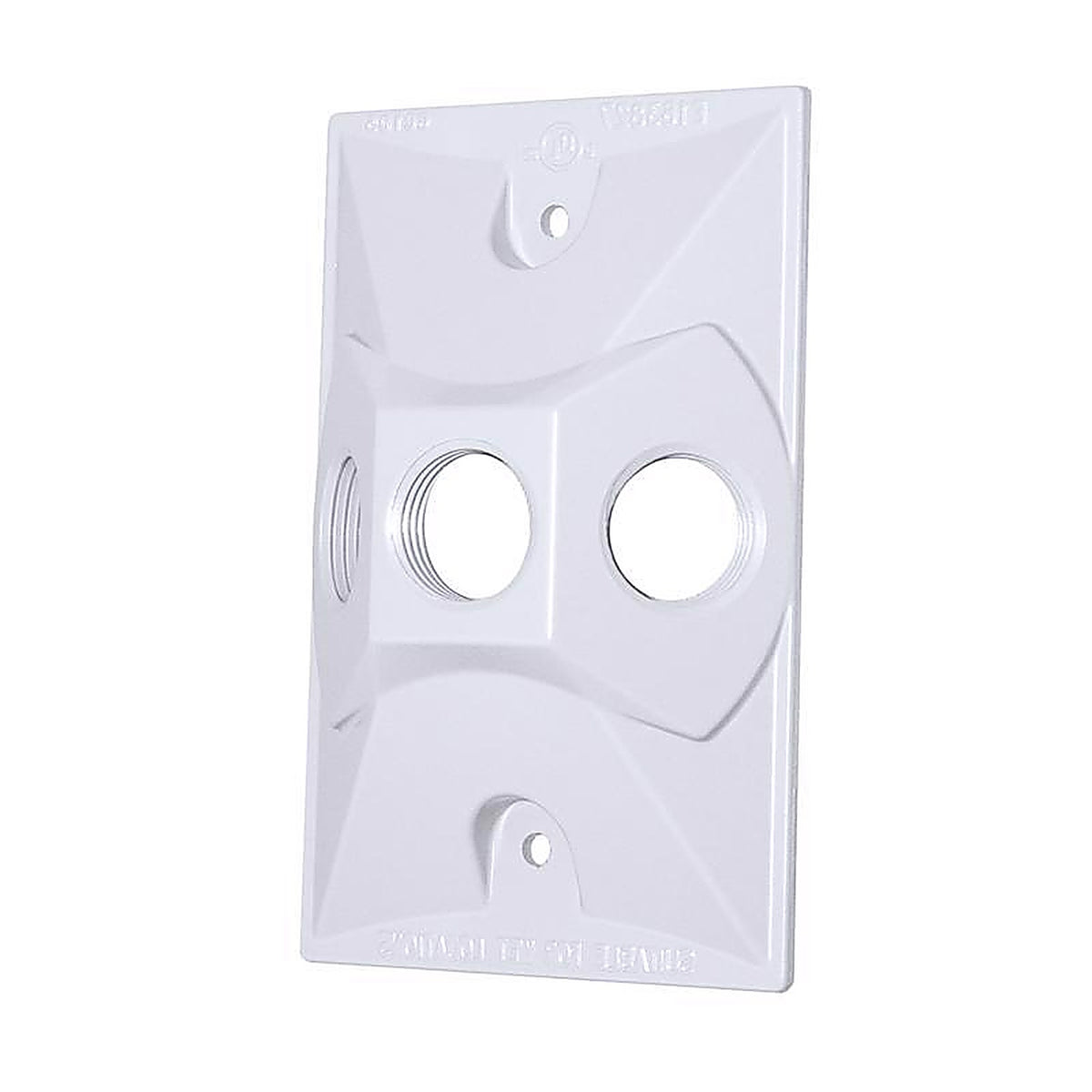 Sigma Electric 14373WH Rectangle Metal 1 gang Lampholder Cover For Wet Locations