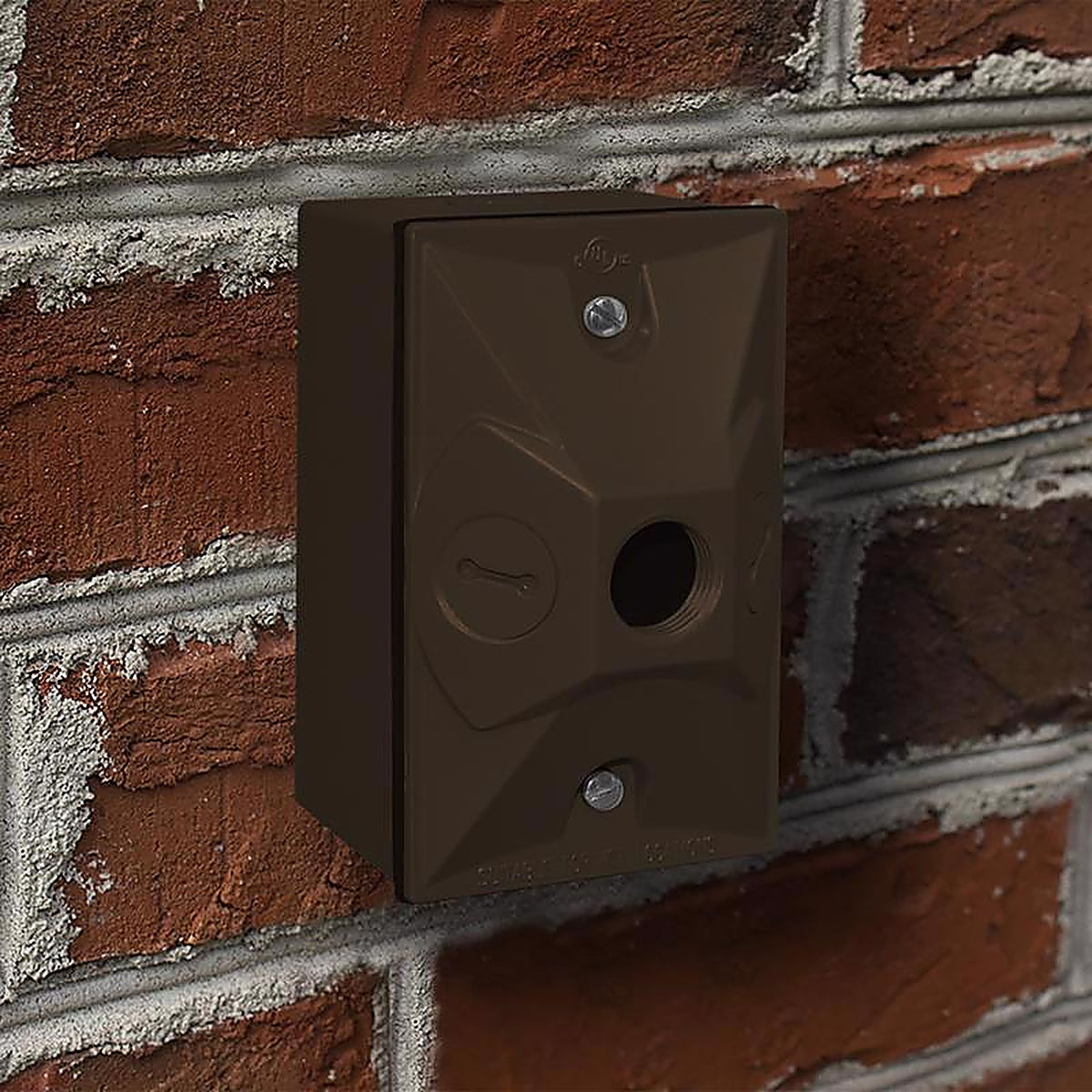 Sigma Electric 14373BR Rectangle Metal 1 gang Lampholder Cover For Wet Locations