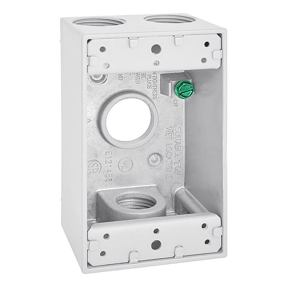 Sigma Electric 14251WH 4-1/2 in. Rectangle Metallic 1 gang Weatherproof Box White