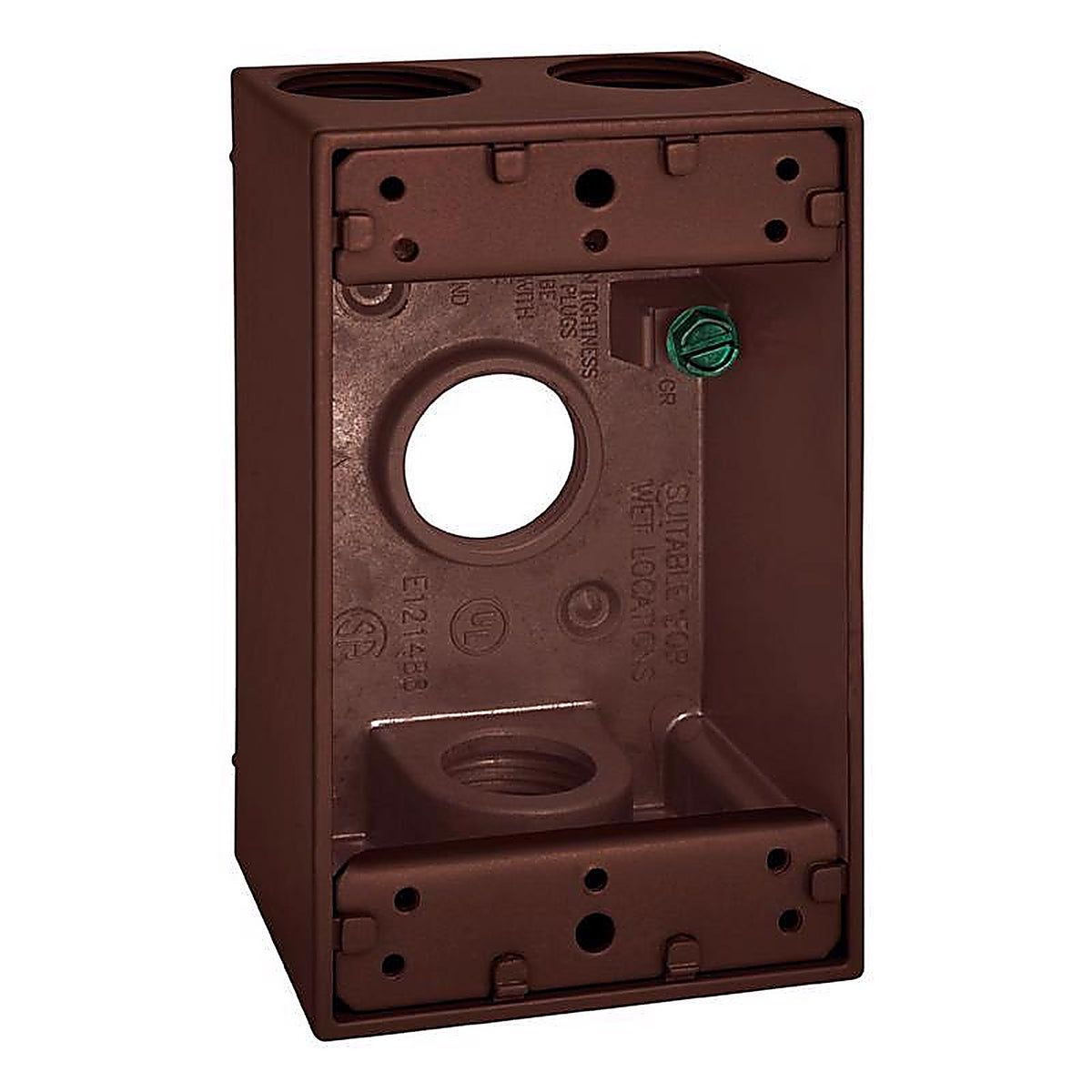 Sigma Electric 14251BR 4-1/2 in. Rectangle Metallic 1 gang Weatherproof Box Bronze