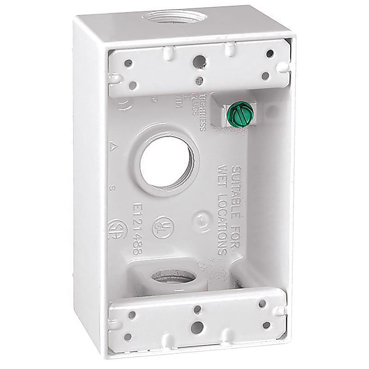 Sigma Electric 14250WH 4-1/2 in. Rectangle Metallic 1 gang Weatherproof Box White