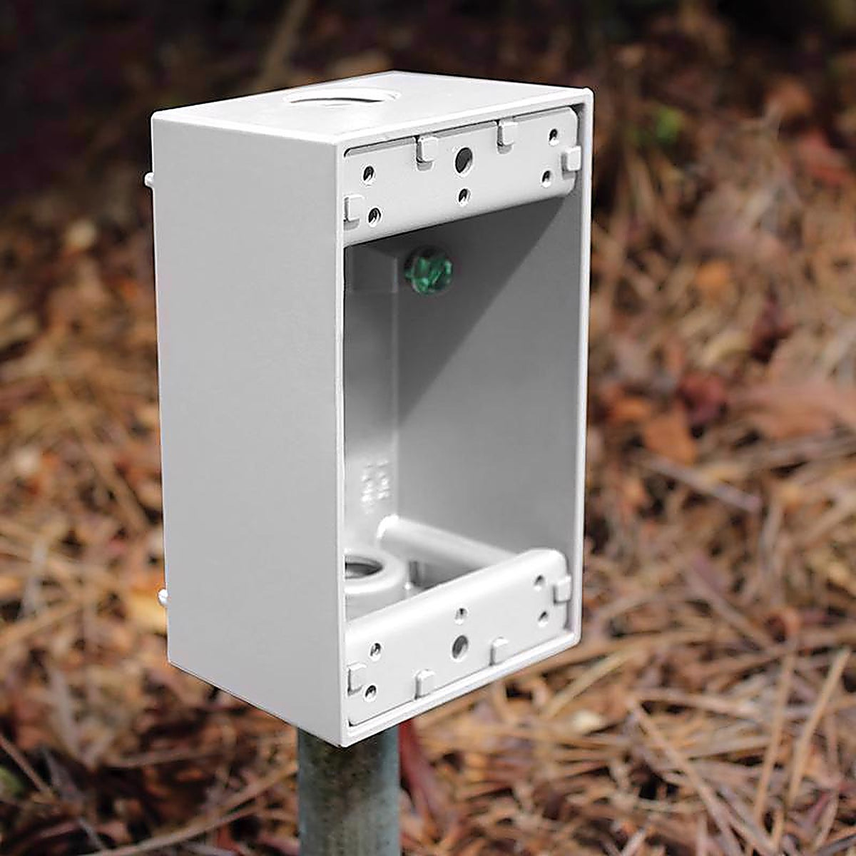 Sigma Electric 14250WH 4-1/2 in. Rectangle Metallic 1 gang Weatherproof Box White