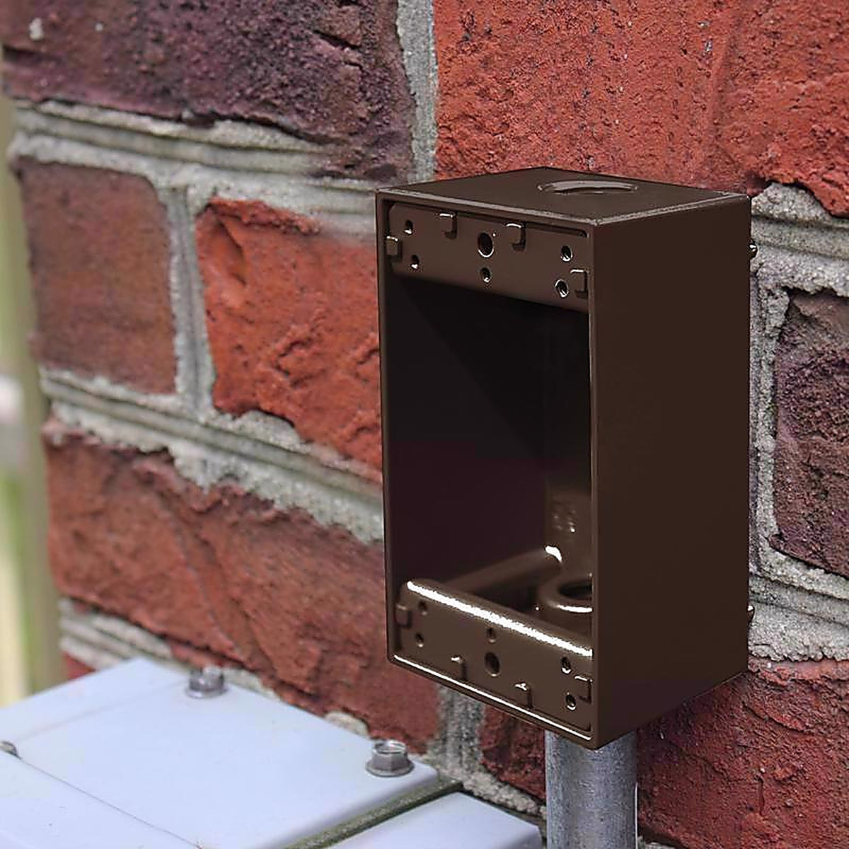 Sigma Electric 14250BR 4-1/2 in. Rectangle Metallic 1 gang Weatherproof Box Bronze