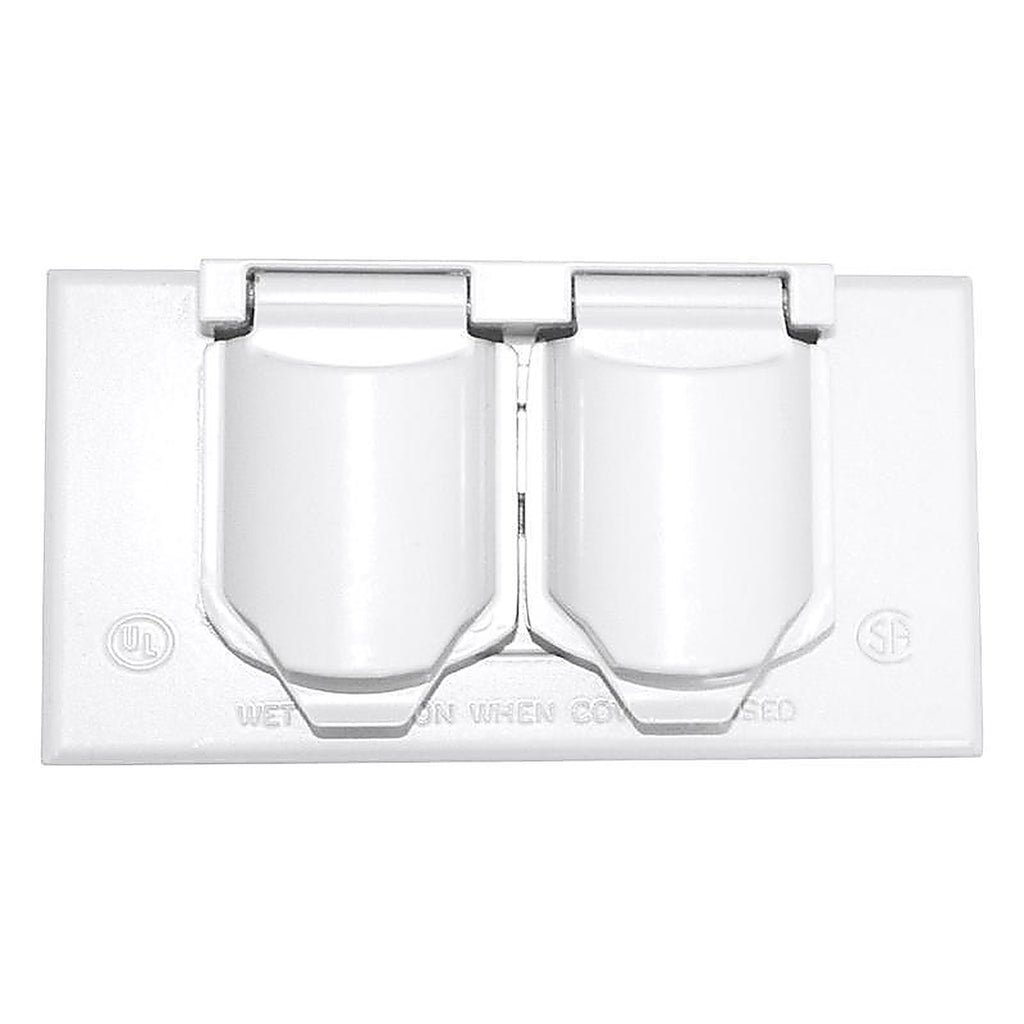 Sigma Electric 14245WH Rectangle Metal 1 Gang Horizontal Duplex Cover For Wet Locations