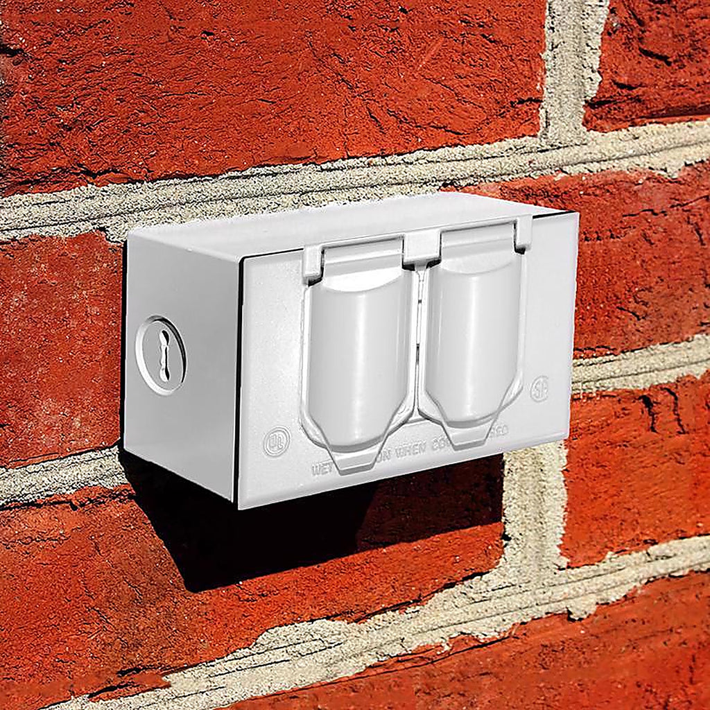 Sigma Electric 14245WH Rectangle Metal 1 Gang Horizontal Duplex Cover For Wet Locations