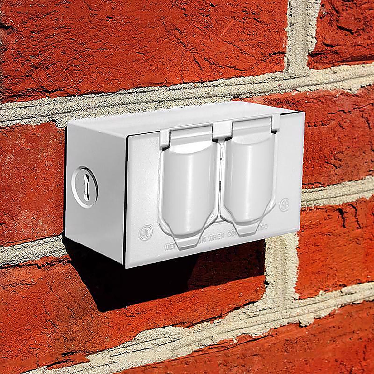 Sigma Electric 14245WH Rectangle Metal 1 Gang Horizontal Duplex Cover For Wet Locations