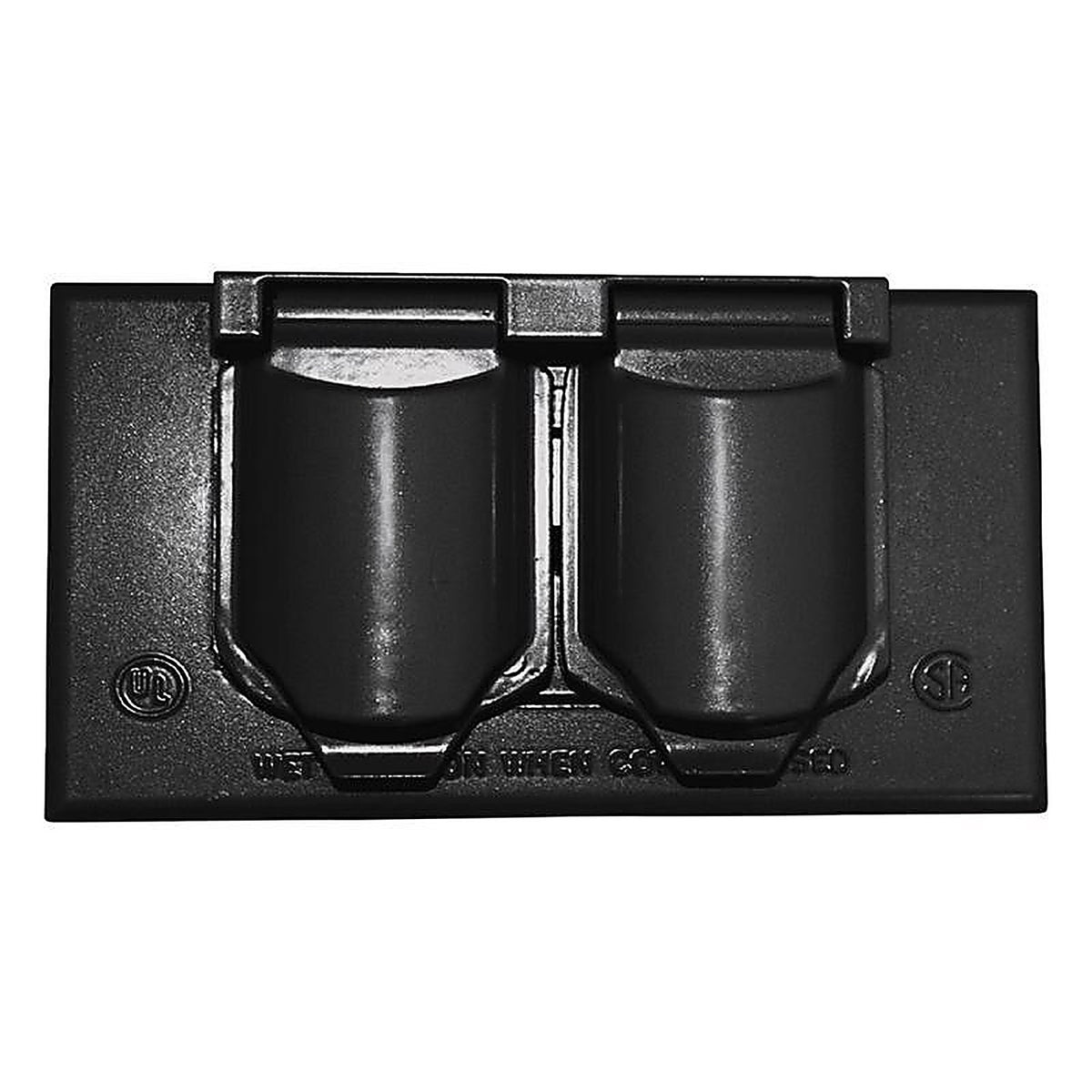 Sigma Electric 14245BR Rectangle Metal 1 gang Horizontal Duplex Cover For Wet Locations