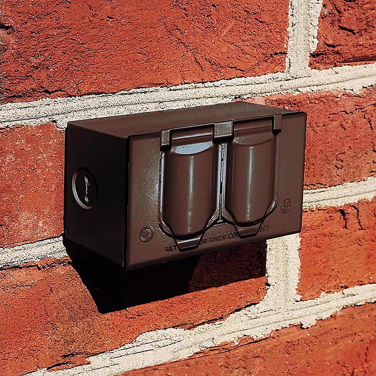 Sigma Electric 14245BR Rectangle Metal 1 gang Horizontal Duplex Cover For Wet Locations
